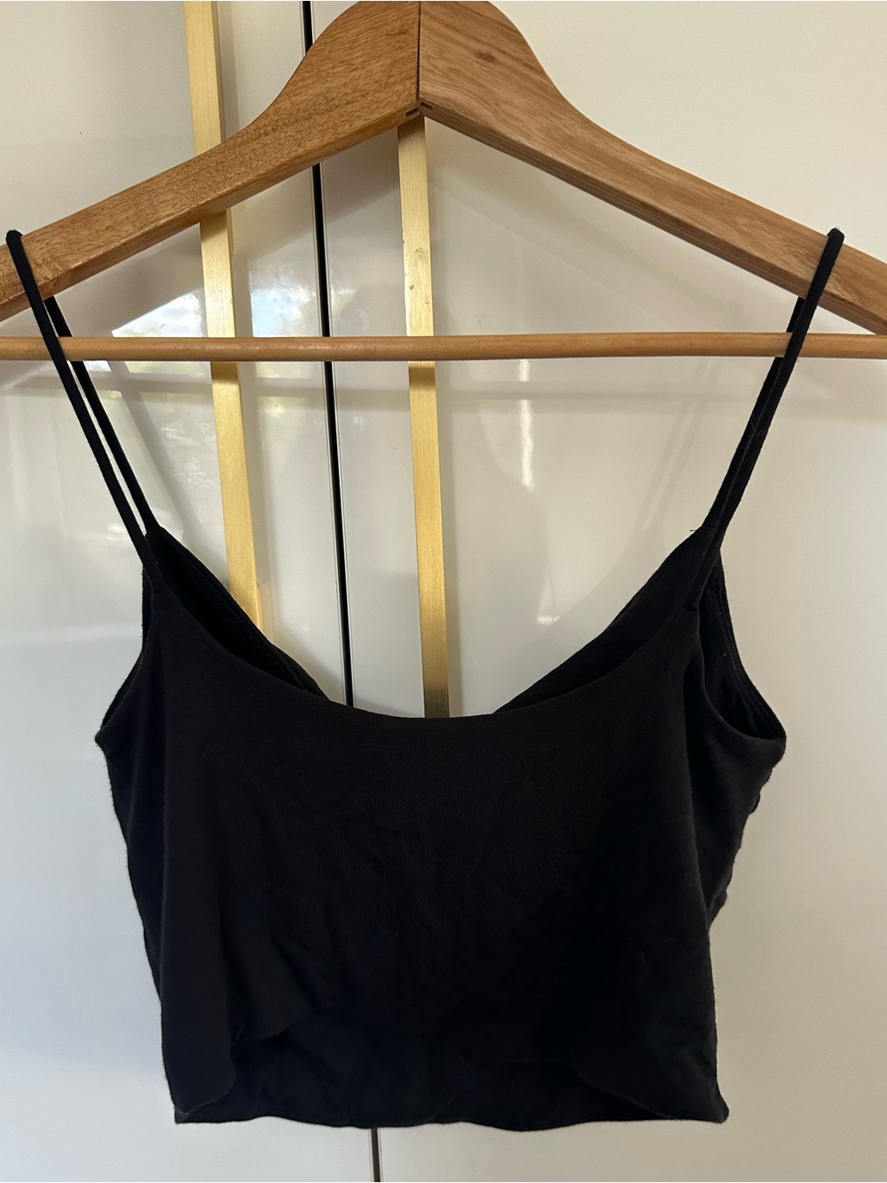 Aritzia wilfred Free Black Draped Cropped Tank medium - Picture 2 of 3